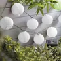 Imagine 3/5 - Szolár lampion fényfüzér - 10 db fehér lampion, hidegfehér LED - 2,5 m