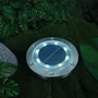Imagine 1/5 - LED-es leszúrható / fali szolár lámpa - kör alakú - SMD LED - hidegfehér - 12 cm
