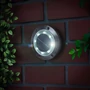 Imagine 2/5 - LED-es leszúrható / fali szolár lámpa - kör alakú - SMD LED - hidegfehér - 12 cm