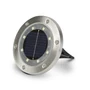 Imagine 3/5 - LED-es leszúrható / fali szolár lámpa - kör alakú - SMD LED - hidegfehér - 12 cm