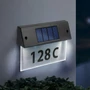 Imagine 1/3 - Szolár házszámfény - átlátszó plexi - hidegfehér LED - 22 x 16,5 x 5 cm