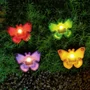 Imagine 1/2 - Leszúrható LED szolár - pillangók - színes - fekete - műanyag - 9 x 9 x 8,5 cm