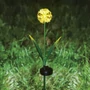 Imagine 1/5 - Leszúrható szolár virág - hortenzia - 2 féle - 25 melegfehér LED - 13 x 7 x 65 cm