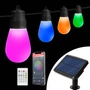 Imagine 1/5 - Smart szolár fényfüzér - 15 db RGBIC LED - 6,5 m - bluetooth