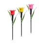 Imagine 3/4 - LED-es szolár tulipánlámpa - sárga / piros / rózsaszín - 31 cm - 24 db / kínáló