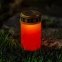 Imagine 1/5 - Leszúrható szolár mécses - pislákoló melegfehér LED - 7,3 x 20,5 cm - piros / fehér