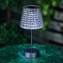 Imagine 2/3 - Hibás! Szolár asztali lámpa - füst - hidegfehér LED - műanyag - 26 x 12 cm
