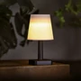 Imagine 1/4 - Szolár asztali lámpa - fehér - melegfehér LED - műanyag - 23 x 12 cm