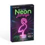 Imagine 2/2 - Neon LED lámpa - rózsaszín flamingó - 3 x AA + USB - 12 x 8,5 x 29,5 cm