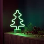 Imagine 1/3 - Neon LED lámpa - zöld fenyőfa - 3 x AA + USB - 18,5 x 8,5 x 28 cm