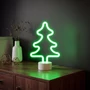 Imagine 2/3 - Neon LED lámpa - zöld fenyőfa - 3 x AA + USB - 18,5 x 8,5 x 28 cm