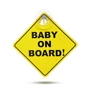 Imagine 1/4 - Tapadókorongos "Baby on Board" tábla - 12,7 x 12,7 cm