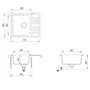 Kép 4/5 - EVIDO Home 45S compact gránit mosogató, antracit  575 x 460 mm,