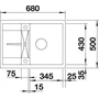 Kép 3/5 - BLANCO METRA 45 S Compact palaszürke exc.nélk.