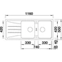 Kép 3/5 - BLANCO SONA 8 S palaszürke exc.n.