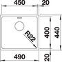 Kép 3/5 - BLANCO ANDANO 450-U exc.nélkül InFino