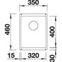 Kép 2/4 - BLANCO SUBLINE 320-U fekete exc.nélk.