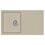 Kép 1/6 - EVIDO Easy 45S gránit mosogató, 760 x 440 mm, bézs