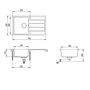 Kép 5/5 - EVIDO Easy 45S gránit mosogató, 760 x 440 mm, antracit