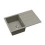 Kép 2/3 - EVIDO Cubo 45S gránit mosogató, 780 x 500 mm, platina