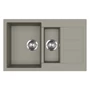 Kép 1/3 - EVIDO Cubo 6S compact gránit mosogató 800x500 platina