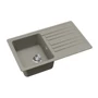 Kép 2/3 - EVIDO Home 45S gránit mosogató, 765 x 460mm, platina