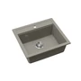 Kép 2/3 - EVIDO Quadro 6 gránit mosogató, 562 x 510 mm, platina