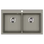 Kép 1/3 - EVIDO Quadro 9 gránit mosogató, 860 x 510 mm, platina